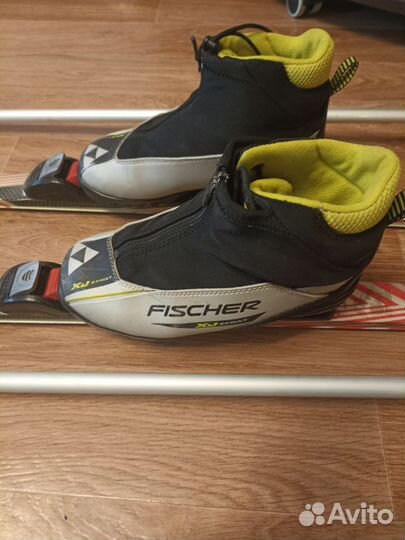 Лыжи с ботинками Fischer пластиковые 150