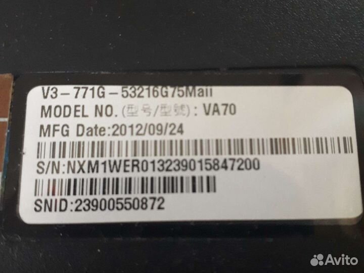 Acer aspire v3 771g