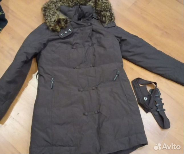 Пуховик, р 50,перо, мех овцы, новый