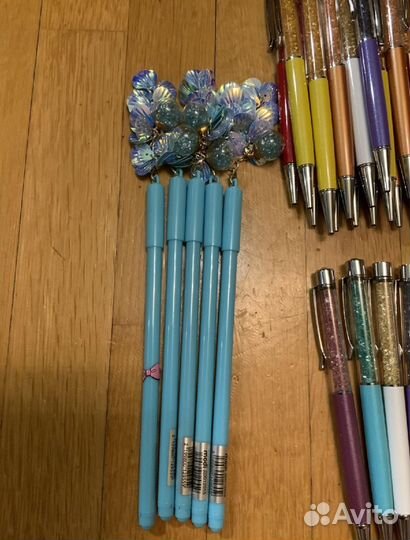 Ручки с кристаллами шариковые гелевые новые