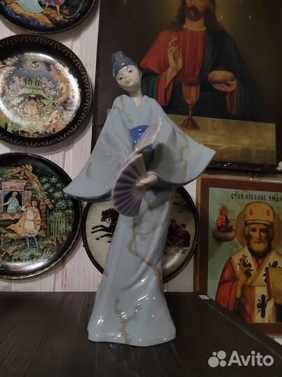 Винтажная Статуэтка Японская Гейша Lladro