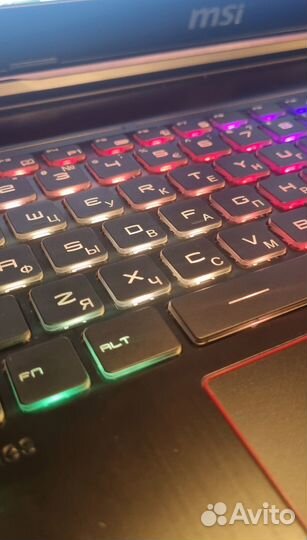 Msi Rider 15 игровой 8GB RTX 2070. RGB