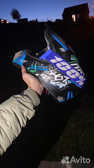 Кроссовый шлем с очками