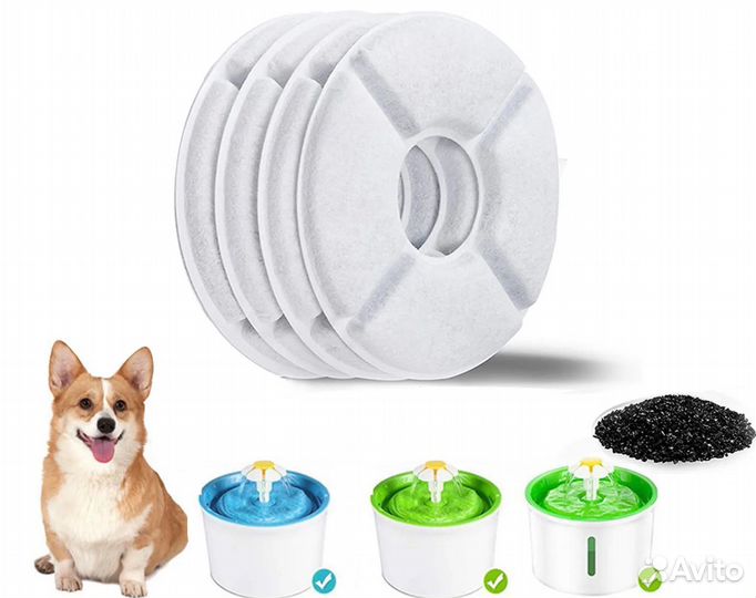 Фильтр для поилки фонтана для кошек и собак
