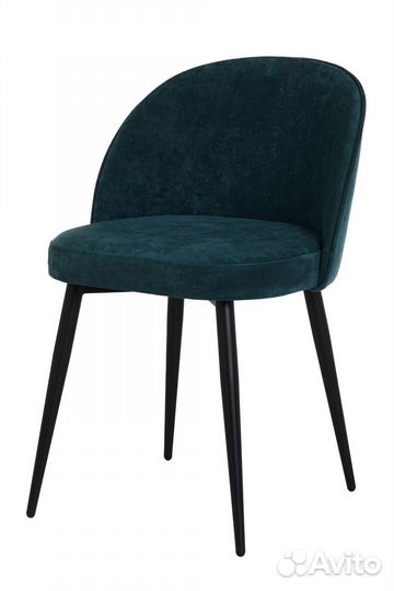 Стул белла черный/тк. Десерт 10 морская волна