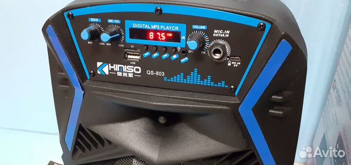 Большая колонка Kimiso перевозная+ пульт+ микрофон