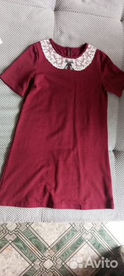 Бордовые школьные сарафаны