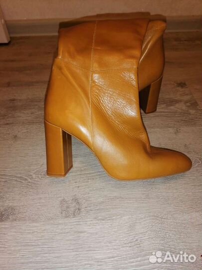 Сапоги Zara натуральная кожа 41 размер новые Зара
