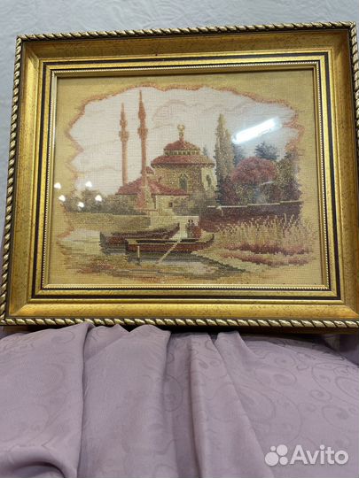 Картина вышитая Мечеть солнечная