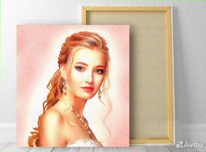 Портрет на холсте по фото (разные размеры)