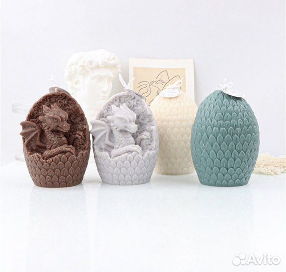 Силиконовая форма для свечей дракон