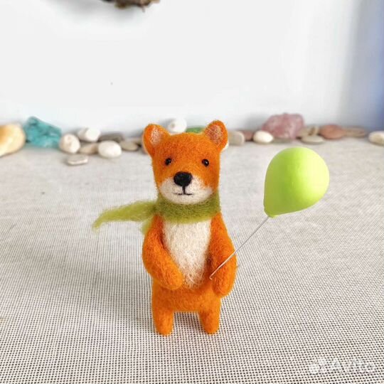 Лисенок игрушка из шерсти