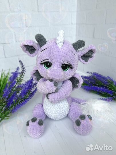 Плюшевый дракон ручной работы