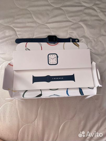 Часы apple watch 7 41 mm синие