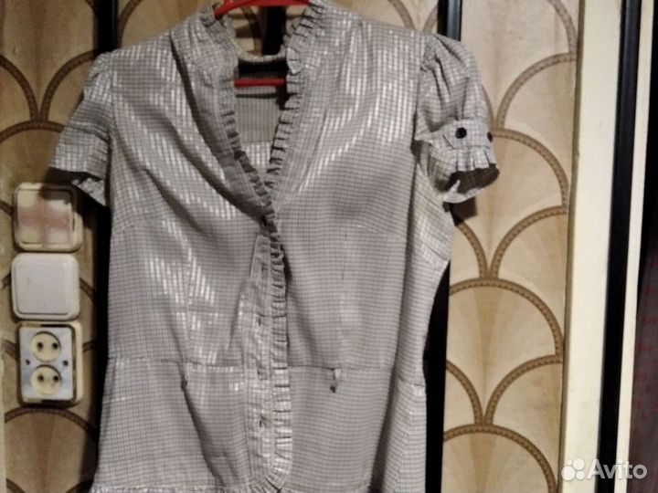 Пиджак с коротким рукавом и блузка