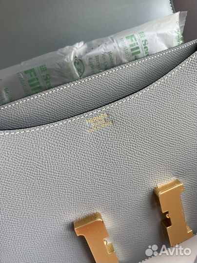 Сумка Hermes Constance blue Lin 24 sm