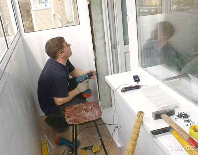 Остекление балконов и лоджий, отделка под ключ