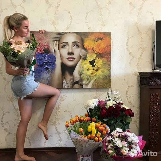 Портрет по фото на холсте за 1 день