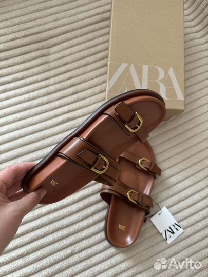 Сандалии Zara 35-42 коричневые и черные