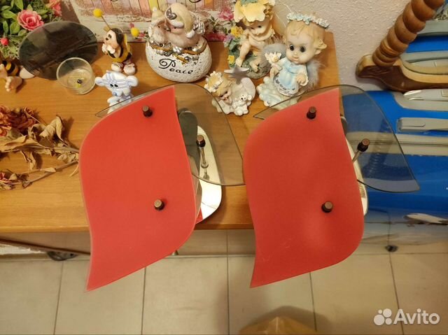 Бра настенное красное, б/у