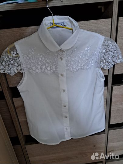 Блузка школьная 128