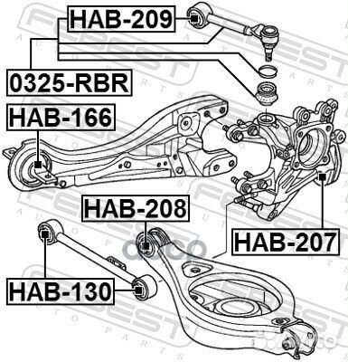 Сайлентблок задней цапфы Honda Odyssey Iii (Lhd