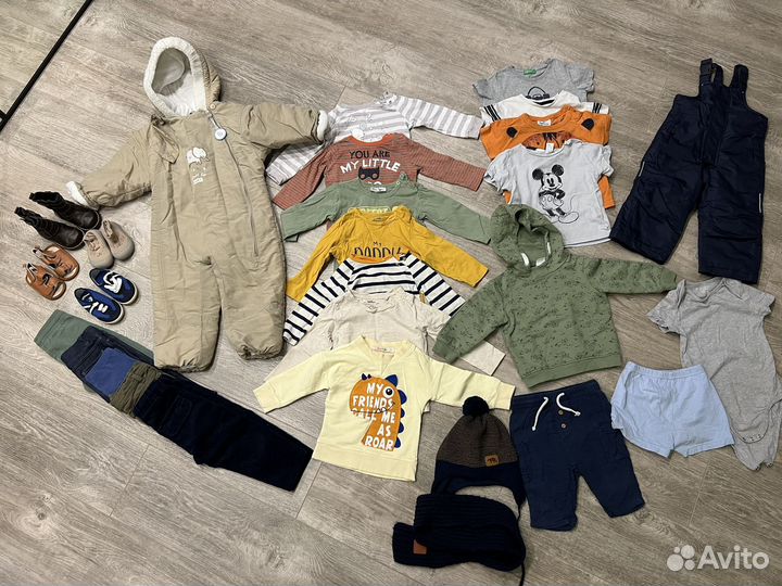 Пакет фирменных вещей 80-86 см