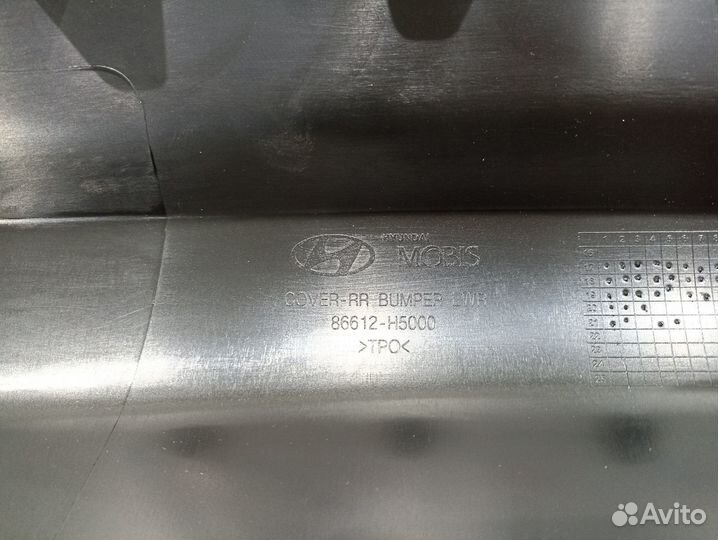 Юбка заднего бампера Hyundai Solaris 2 2017-2020