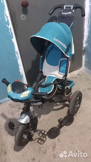 Велосипед коляска с родительской ручкой