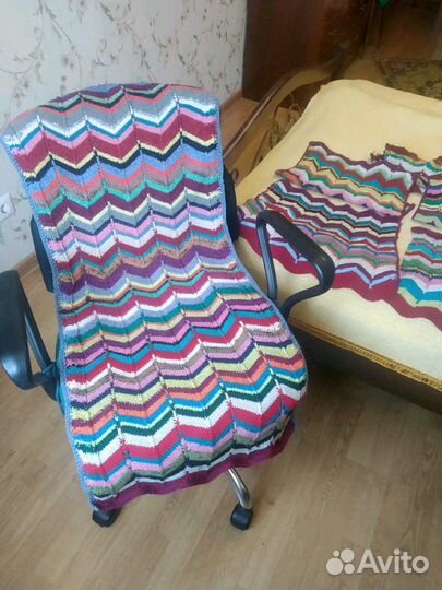 Накидка на кресло, ручная вязка