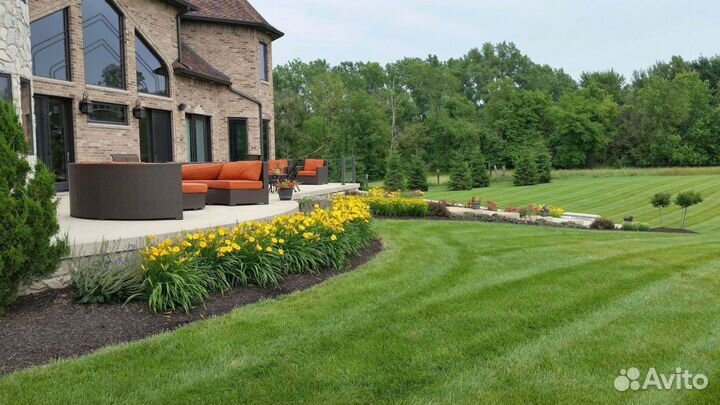 Рулонный газон Premium. Доставка, укладка