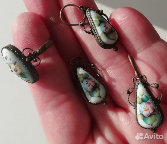 Набор мельхиоровый с эмалью(мнц)