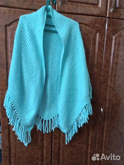Платок шаль вязаный