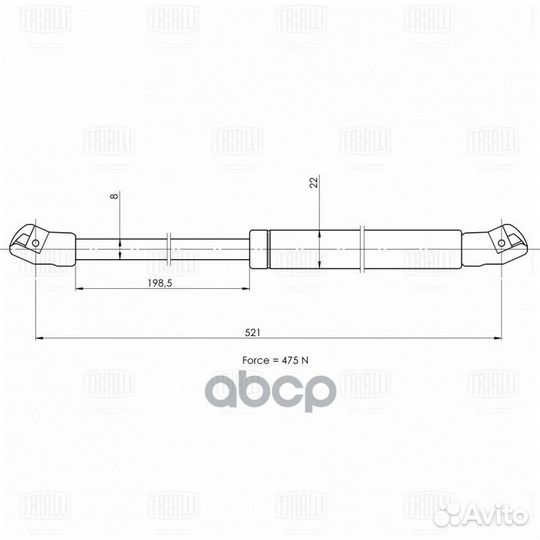 Амортизатор кр. багажника VW tiguan (08) GS 1841