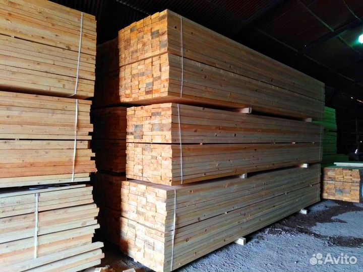 Доска обычная пиленая 50х200х6000 мм, сосна