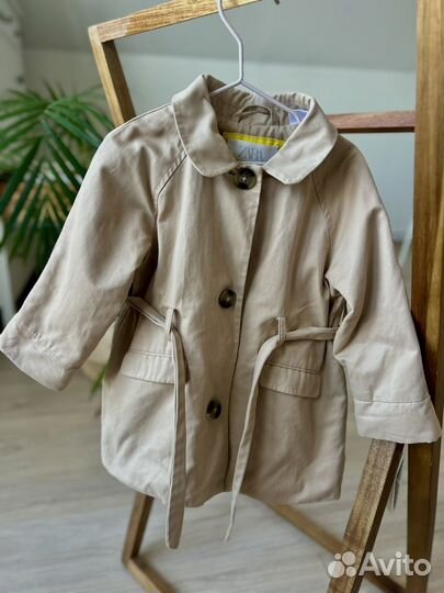 Zara тренч утепленый для девочки