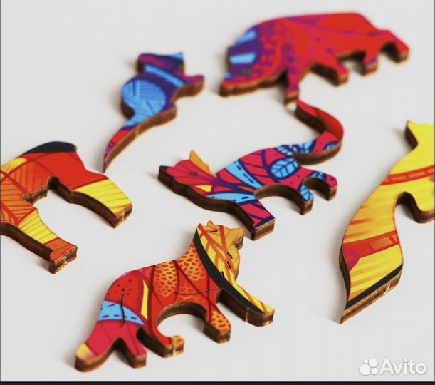 Деревянные пазлы новые Роскошная лиса