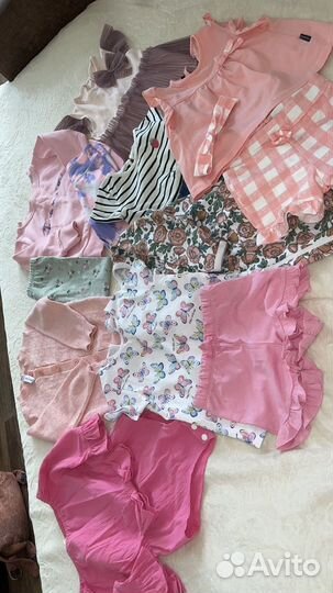 Вещи летние на девочку пакетом 80-86
