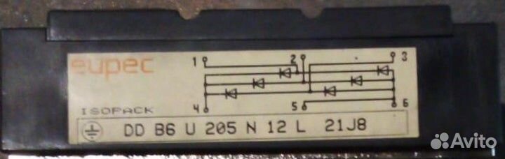DD B6U 205 N Диодный мост трехфазный