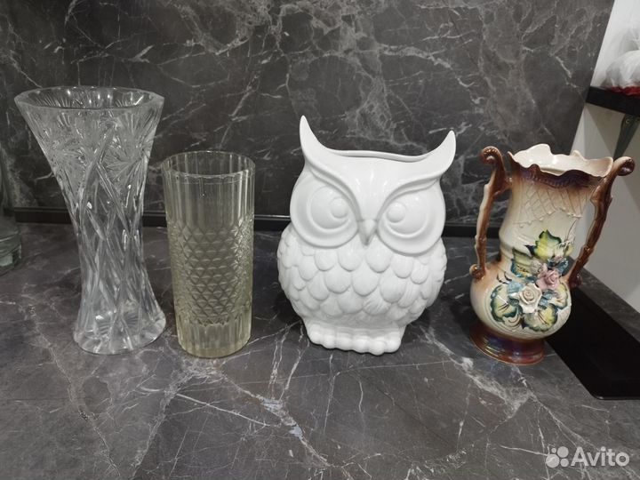 Ваза для цветов хрустальная