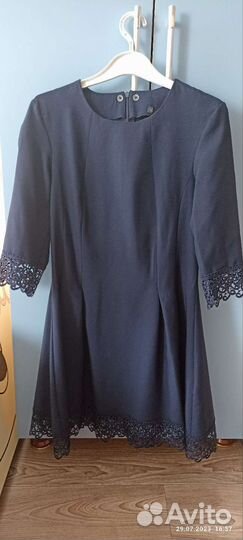 Платье школьное синее размер 36