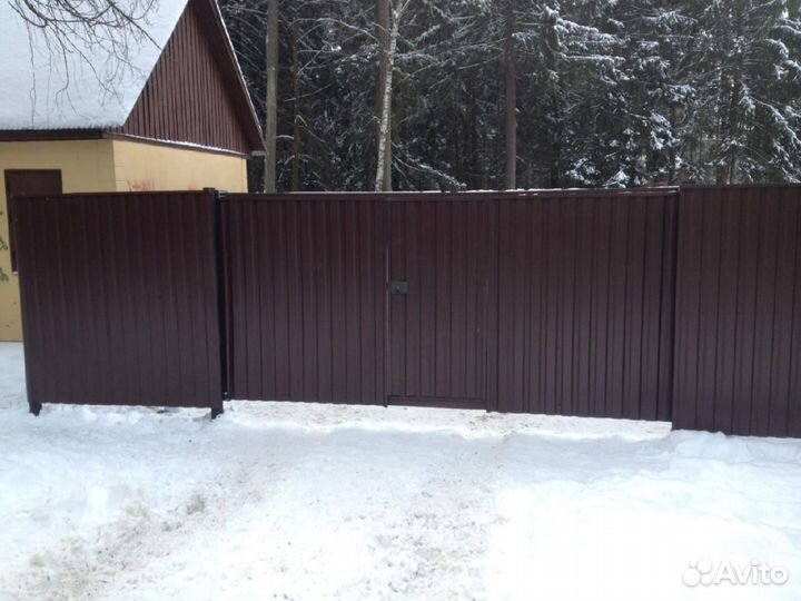 Стильные откатные ворота