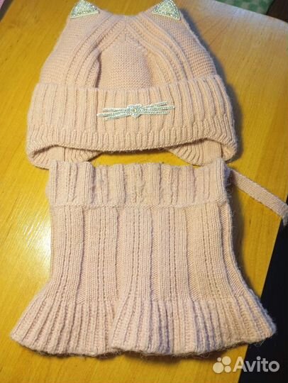 Детская шапка+манишка