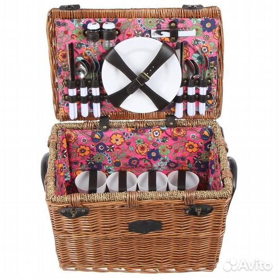Корзина для пикника Doris, на 4 персоны, цвет микс