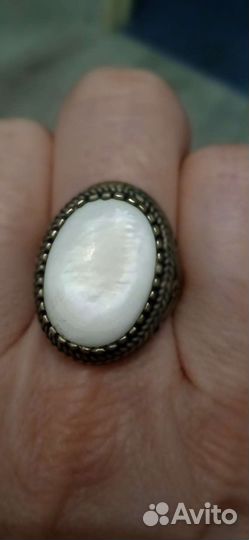 Серебряное кольцо с агатом СССР