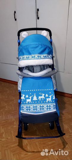Детские санки коляска ника