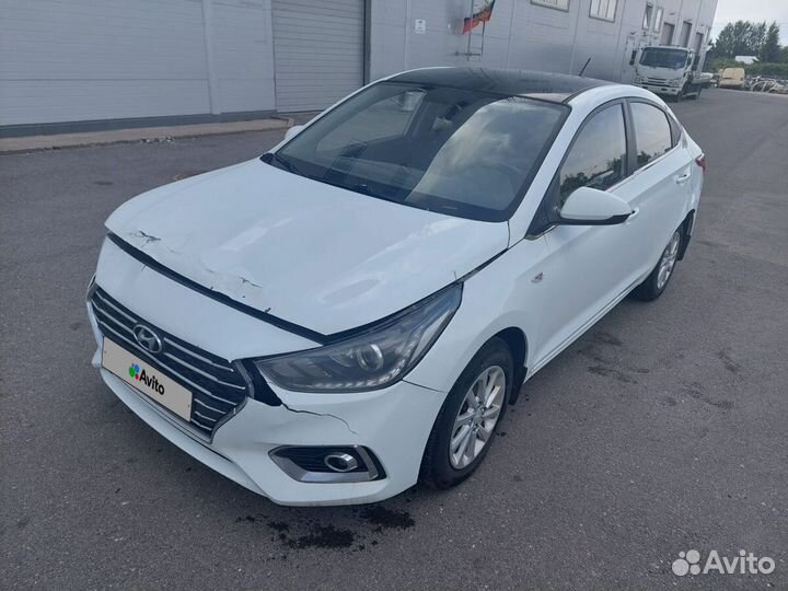 Hyundai Solaris 1.6 AT, 2018, битый, 149 086 км