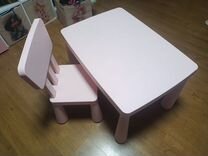 Детский стол и стул Икеа маммут