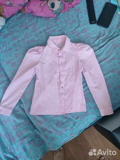 Блузка рубашка для девочки 122 размер