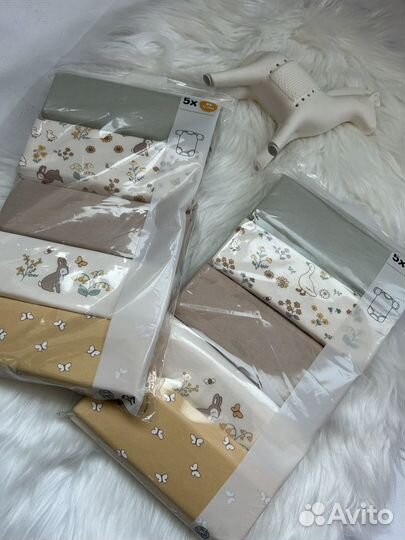 Новый комплект детских боди 5 шт C&A